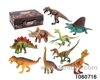 dinosaurs in display box