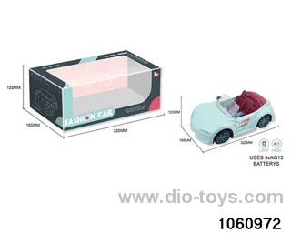 sliding vehicle with light and music in window box
