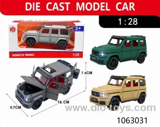 1:28 pull back alloy car with light/sound