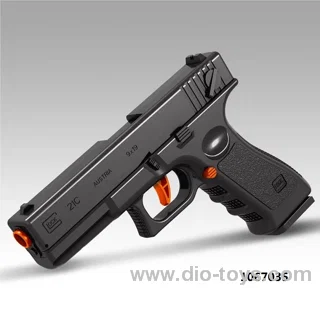 AUTOMATIC GLOCK SOFT BULLET TOY GUN BLACK IN COLOR BOX