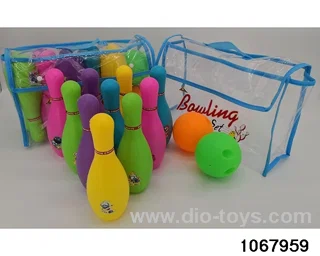 bowling ball in PVC hang bag