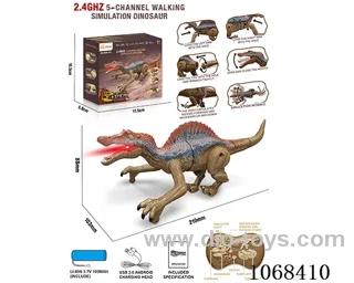 2.4G 5ch rc dinosaur with light/sound