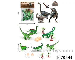 Dinosaur Set in PP bag with header