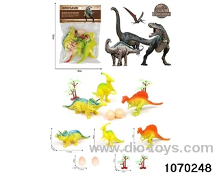 Dinosaur Set in PP bag with header