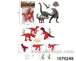Dinosaur Set in PP bag with header