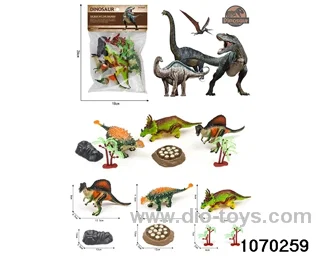 Dinosaur Set in PP bag with header