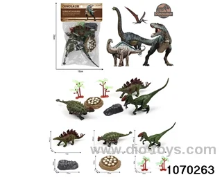 Dinosaur Set in PP bag with header