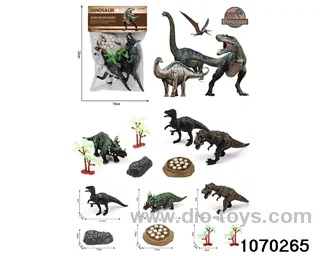 Dinosaur Set in PP bag with header