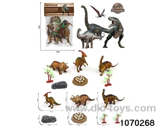 Dinosaur Set in PP bag with header