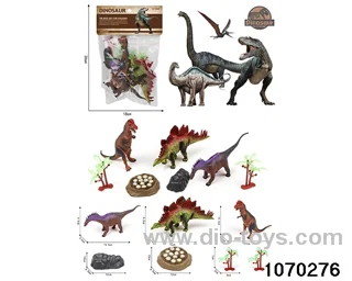 Dinosaur Set in PP bag with header