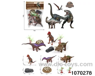 Dinosaur Set in PP bag with header
