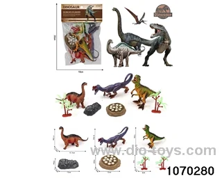 Dinosaur Set in PP bag with header