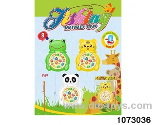 wind-up fishing reel in opp bag