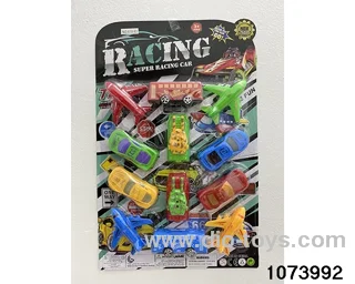 Sliding toy car set in Blister card