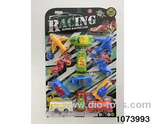 Sliding toy car set in Blister card