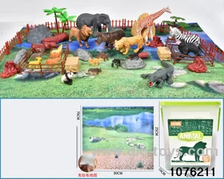 60pcs dinosaur set with map