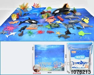 60pcs sea animal set with map