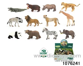 12pcs 5 inch wild animal
