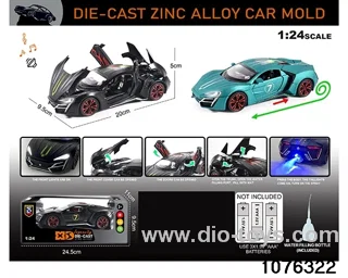 1:24 Alloy Car with Lights & Sound Effects in window box