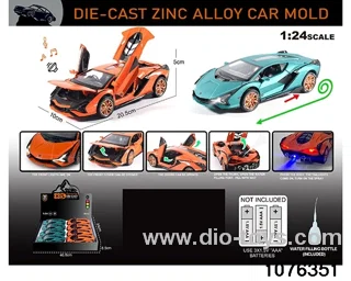 1:24 Alloy Car with Lights & Sound Effects in display box