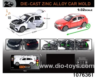 1:32 Alloy Car with Lights & Sound Effects in window box