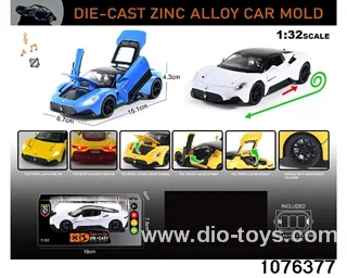 1:32 Alloy Car with Lights & Sound Effects in window box