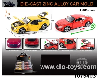 1:32 Alloy Car with Lights & Sound Effects in display box