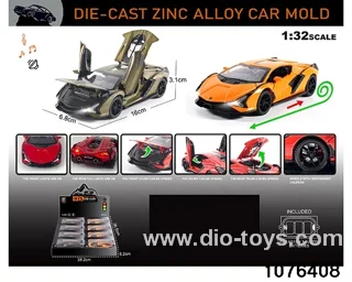 1:32 Alloy Car with Lights & Sound Effects in display box