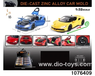 1:32 Alloy Car with Lights & Sound Effects in display box