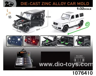 1:32 Alloy Car with Lights & Sound Effects in display box