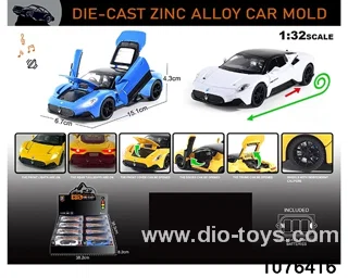 1:32 Alloy Car with Lights & Sound Effects in display box