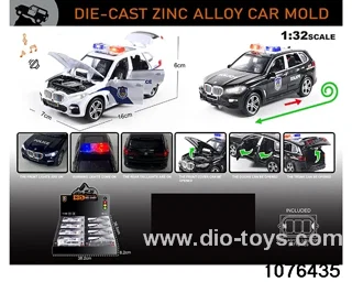 1:32 Alloy Car with Lights & Sound Effects in display box
