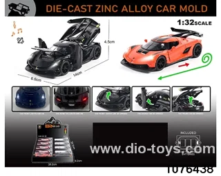 1:32 Alloy Car with Lights & Sound Effects in display box