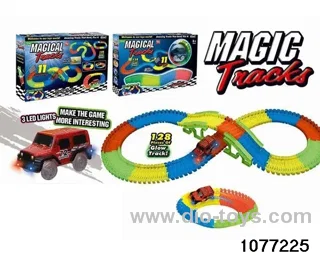 128pcs Glow-in-the-dark railcar in color box
