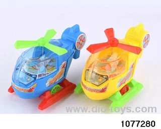 Pull-string cartoon aeroplane in opp bag