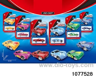 Alloy Small Sports Car (6pcs mixed) in Blister card