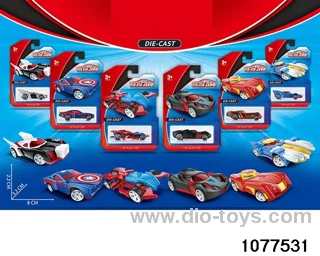 Alloy Small Sports Car (6pcs mixed) in Blister card