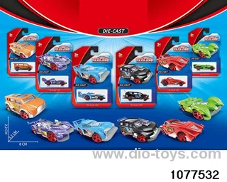 Alloy Small Sports Car (6pcs mixed) in Blister card