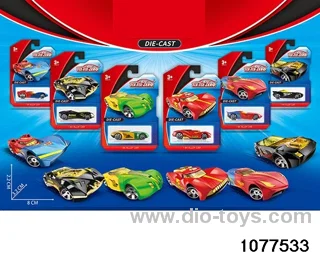 Alloy Small Sports Car (6pcs mixed) in Blister card