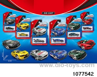 Alloy Small Sports Car (6pcs mixed) in Blister card