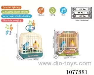 Voice controlled bird cage for two birds W L/M