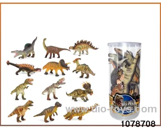 12 models 40cm Vinyl dinosaurs with ic