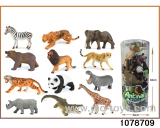 12 models 40cm Vinyl wild animals