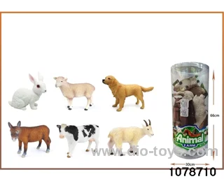 6 models  40cm Vinyl wild animals（12pcs/barrel）