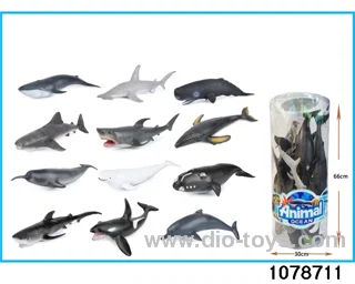 12 models  40cm Vinyl sea animals