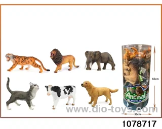 6 models 40cm vinyl animal with ic（12pcs/barrel）