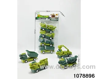 Pull Back Dinosaur Car in PP bag with header