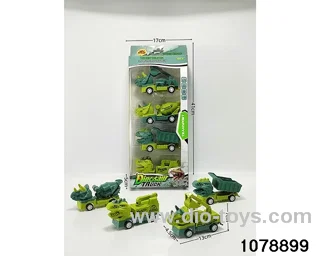 Pull Back Dinosaur Car in window box