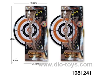 slingshot bow and arrow in display box