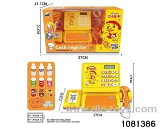 cash register toys in window box